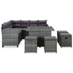 Garten-Sofa-Set Grau - Metall - Textil - 100 x 64 x 100 cm