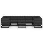 Salon de jardin (lot de 8) 3009774-2 Anthracite - Noir