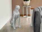 Sitzende Panther-Glasskulptur Silber - Glas - 30 x 80 x 60 cm