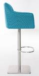 Tabouret de bar Damaso Lot de 2 Turquoise - Argenté