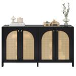 Sideboard Rattan Ⅲ Schwarz