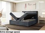 Boxspringbett Dani Black Dunkelgrau - 160 x 214 cm - H3