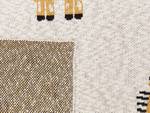 Couverture CHILARI Beige - Noir - Blanc - Jaune - Fibres naturelles - 130 x 1 x 170 cm