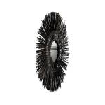 Miroir rond LODGE Noir - Bois manufacturé - 76 x 76 x 3 cm