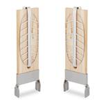 2 planches à saumon en bois de cèdre Marron - Argenté - Bois manufacturé - Métal - 20 x 57 x 6 cm