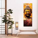 KUNSTDRUCK Buddha in Yellow Background 50 x 150 cm