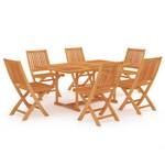 Salle à manger (lot de 7) 3007502-4 Marron - Bois massif - Bois/Imitation - 90 x 75 x 150 cm