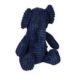 Türstopper Elefant Blau - Naturfaser - Kunststoff - Textil - 19 x 27 x 21 cm
