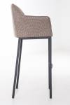 Tabouret de bar Damaso Lot de 2 Marron chevreuil - Noir