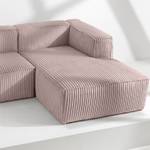 Ecksofa FEROX Pink - Armlehne beidseitig montierbar - Ecke davorstehend rechts - Ottomane davorstehend rechts