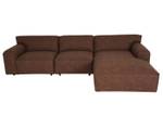 Ecksofa J59 Ottomane rechts Braun