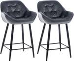 Tabourets de bar Gibson 76 Lot de 2 Gris lava