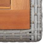 Gartentisch Grau - Polyrattan - Holzart/Dekor - 110 x 72 x 110 cm