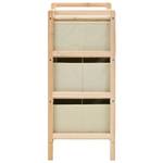 Étagère de stockage 296014-1 Beige - Bois massif - Textile - Bois/Imitation - 32 x 60 x 26 cm