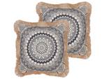 Coussin décoratif AGRIMONY Beige - Noir