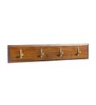 WANDGARDEROBE AUS HOLZ L 80 cm Braun - Holz teilmassiv - 80 x 15 x 10 cm