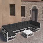 Garten-Lounge-Set (8-teilig) 3009750-2 Anthrazit - Weiß