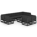 Garten-Lounge-Set (10-teilig) 3009764-2 Anthrazit - Schwarz