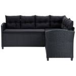 Ensemble de meubles de jardin Noir - Métal - Textile - 100 x 64 x 100 cm