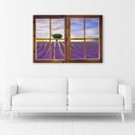 Wandbilder Fensterblick Lavendelfeld
