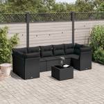 Gartensitzgruppe K6848(8-tlg) Schwarz - Massivholz - 69 x 124 x 289 cm