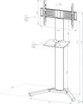 Alu TV Standfuß Stadino ZW Fernseh Maxi