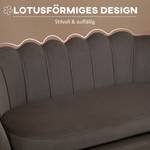 Sofa zwei-Sitzer, 2er couch, 839-002 Grau - Metall - 63 x 75 x 133 cm