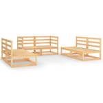 Salon de jardin (lot de 6) 3009897-1 Marron - Bois