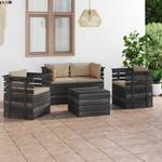 Gartensitzgruppe K147(5-tlg) Beige - Massivholz - 72 x 65 x 70 cm