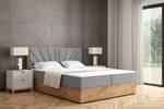 Boxspringbett LOLLY6 Hellgrau - Breite: 209 cm - H4