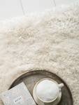 Tapis à poils longs Lea Blanc - Textile - 200 x 1 x 200 cm
