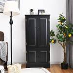 Mehrzweckschrank Vintage JZ10009 Schwarz - Holzwerkstoff - 32 x 123 x 59 cm