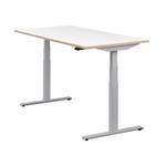 Elektrischer Tisch Easydesk Multiplex Weiß - Breite: 160 cm - Silber