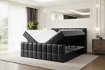 Boxspringbett MIAMI-Z Hochglanz Schwarz - Breite: 140 cm - H3