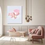 Wandbild Blumen Rosa Glamour 80 x 120 cm