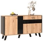 Sideboard Cronus Ⅶ Braun - Holzwerkstoff - Metall - Massivholz - Holzart/Dekor - 41 x 78 x 140 cm