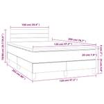 Boxspringbett 3017287-14 Dunkelgrau - Breite: 120 cm