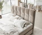 Boxspringbett Elisio Taupe - Breite: 160 cm