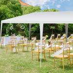 Gartenpavillon Partyzelt 6m x 3m Weiß - Kunststoff - 600 x 260 x 300 cm
