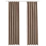 Rideau(lot de 2) 299470 Taupe - Hauteur : 225 cm