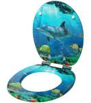Absenkautomatik Korallen WC-Sitz Delphin