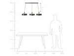 Lampe suspension HARENA Noir - Doré - Métal - 130 x 118 x 30 cm