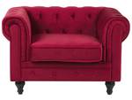 Chesterfield Sofa CHESTERFIELD 2-tlg Schwarz - Rot - 201 x 70 x 75 cm