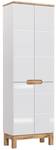 Armoire haute BALI HC60 4D Blanc - Bois manufacturé - Matière plastique - 60 x 187 x 33 cm