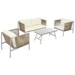 Lounge-Set M1817 Beige - Holzwerkstoff - 67 x 70 x 128 cm