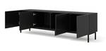 Meuble TV RavennaC 200x42x58 Noir - Noir brillant