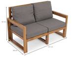 Gartenmöbel mit 2-Sitzer-Sofa Ritalous Braun - Graphit