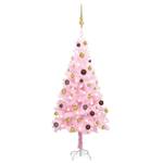 Sapin de noël artificiel Bronze - Doré - Rose foncé - 65 x 120 x 65 cm