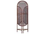 Paravent VIGEVANO Blau - Braun - Rattan - 134 x 180 x 4 cm