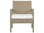 Sitzgruppe MARSALA 7-tlg Beige - Blau - Weiß - Polyrattan - 112 x 77 x 57 cm